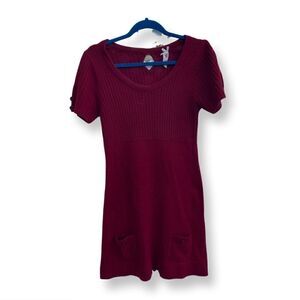 Derek Heart - Red Sweater Dress Knee length- Large